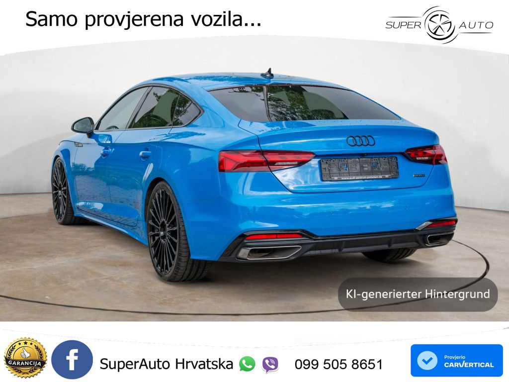 Audi A5 Sportback  40 TFSI (204 KS) quattro S tronic S line MATRIX+GR SJED+KAM