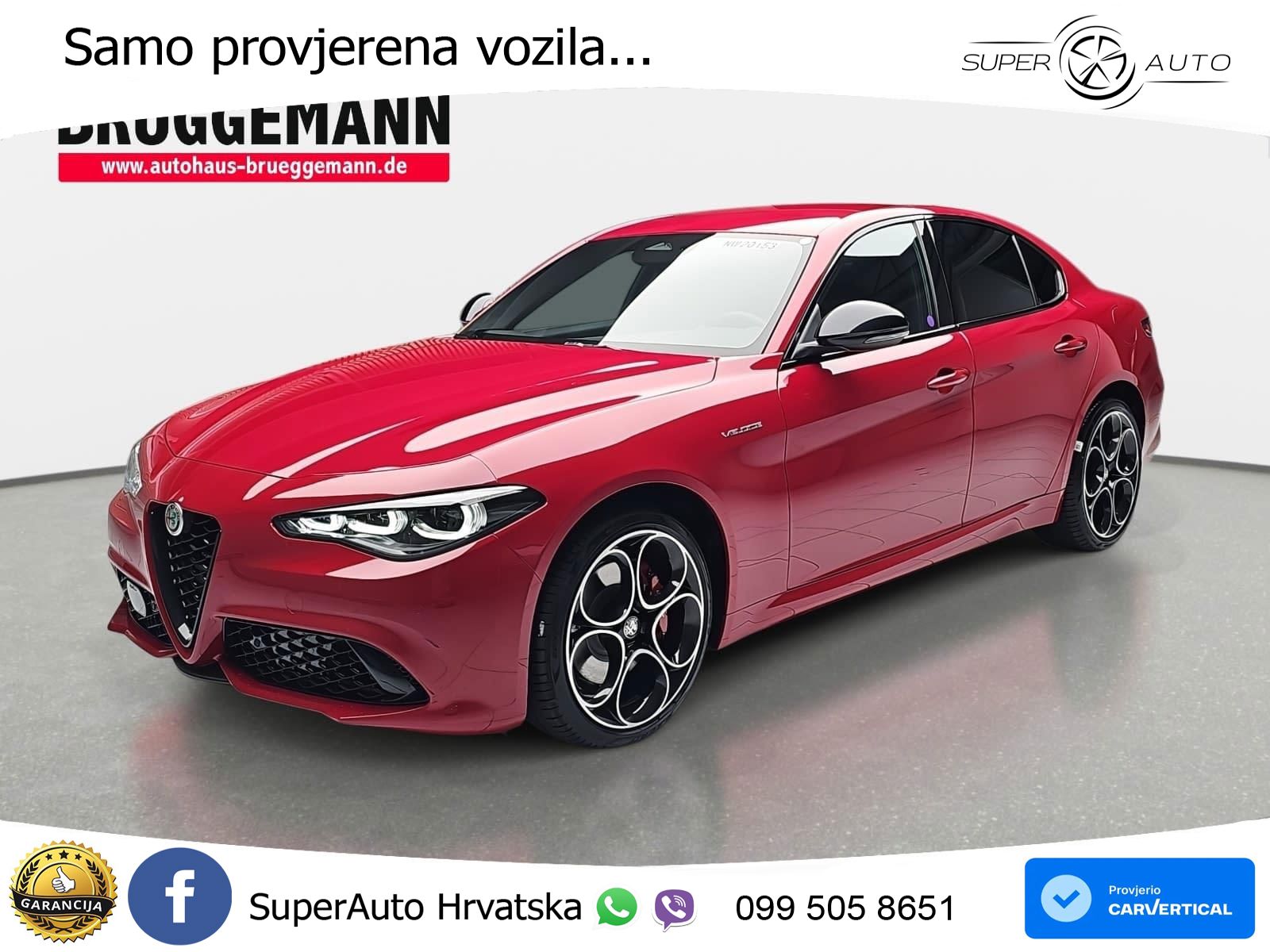 Alfa Romeo Giulia 2.2 MultiJet II (210 KS) Q4 Automatic LED+GR SJED+ACC