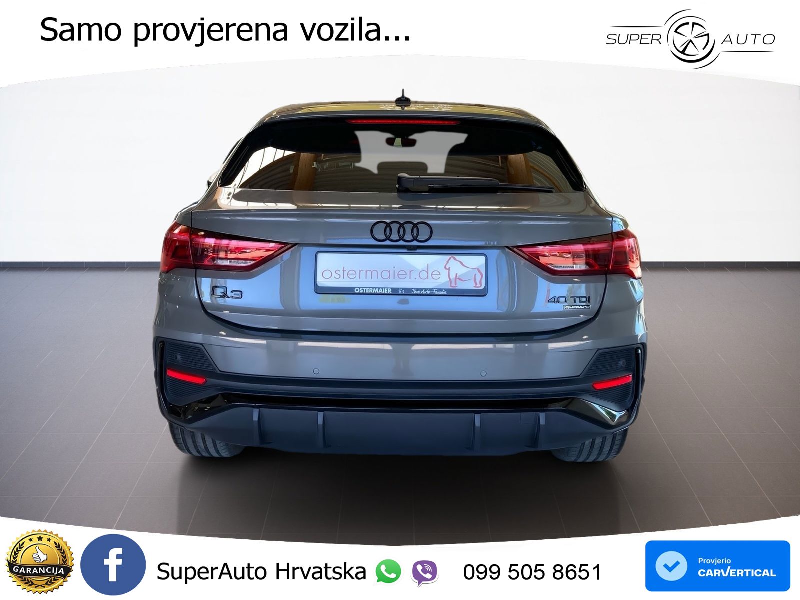 Audi Q3 Sportback 40 TDI (193 KS) quattro S tronic S line LED+ACC