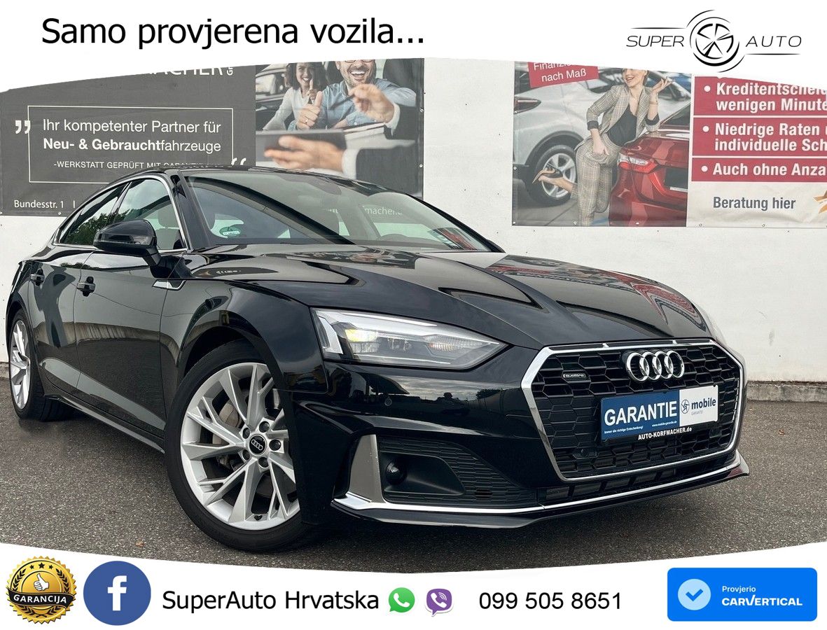 Audi A5 Sportback 45 TFSI (265 KS) quattro S tronic ZRAČNI+ACC+GR SJED+KAM