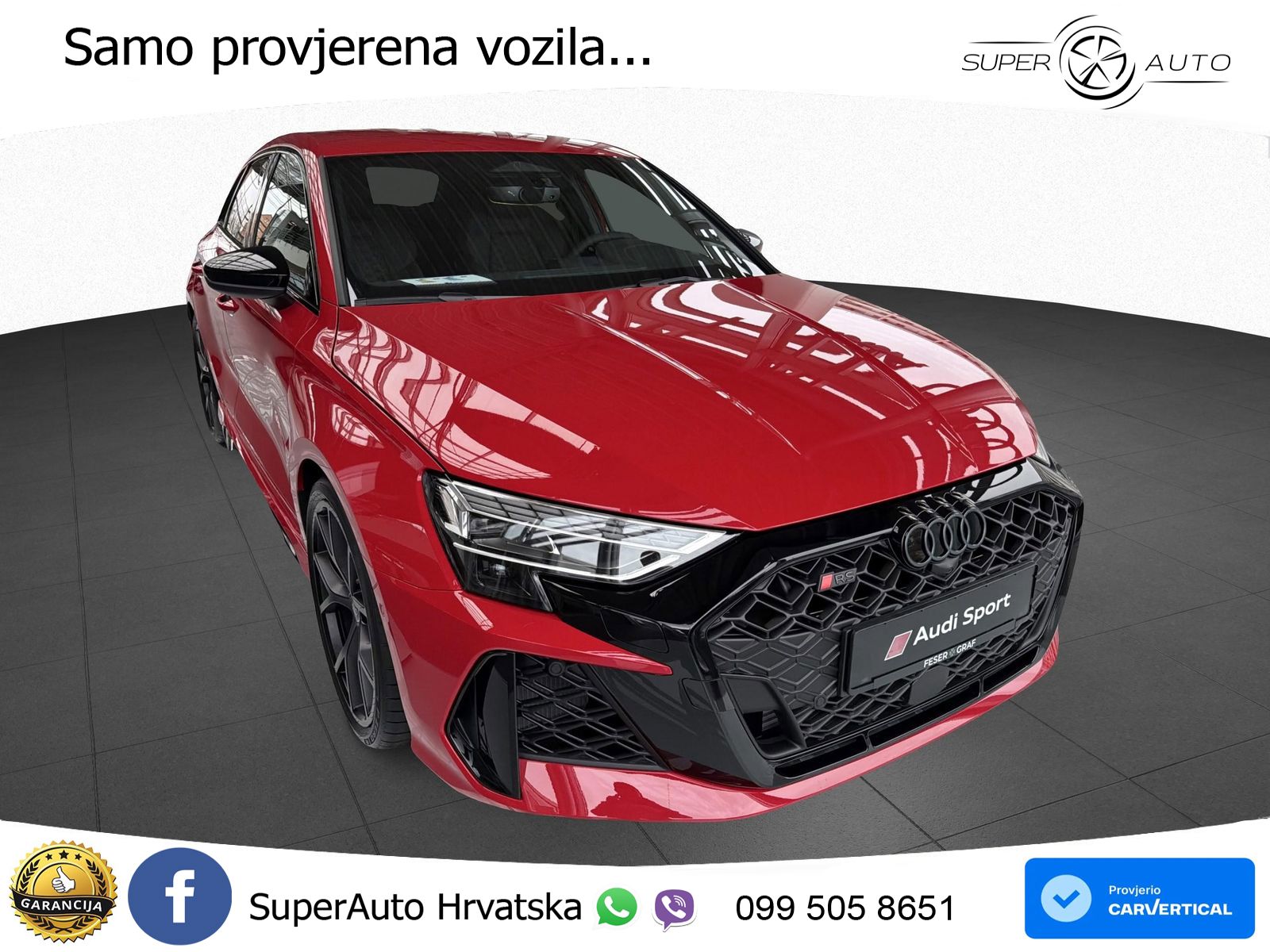 Audi RS3 Sedan 2.5 TFSI (400 KS) quattro S tronic LED+GR SJED+ACC