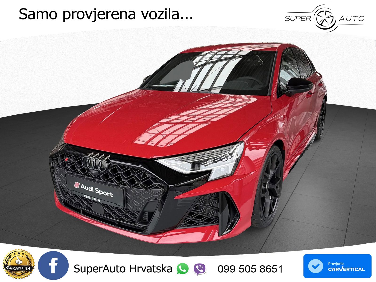 Audi RS3 Sedan 2.5 TFSI (400 KS) quattro S tronic LED+GR SJED+ACC