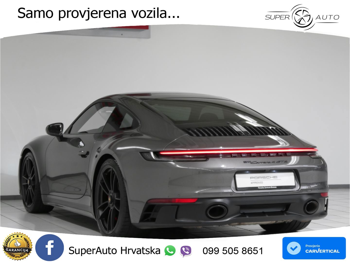 Porsche 911 Carrera 4 GTS 3.0 (480 KS) PDK LED+GR SJED+ACC