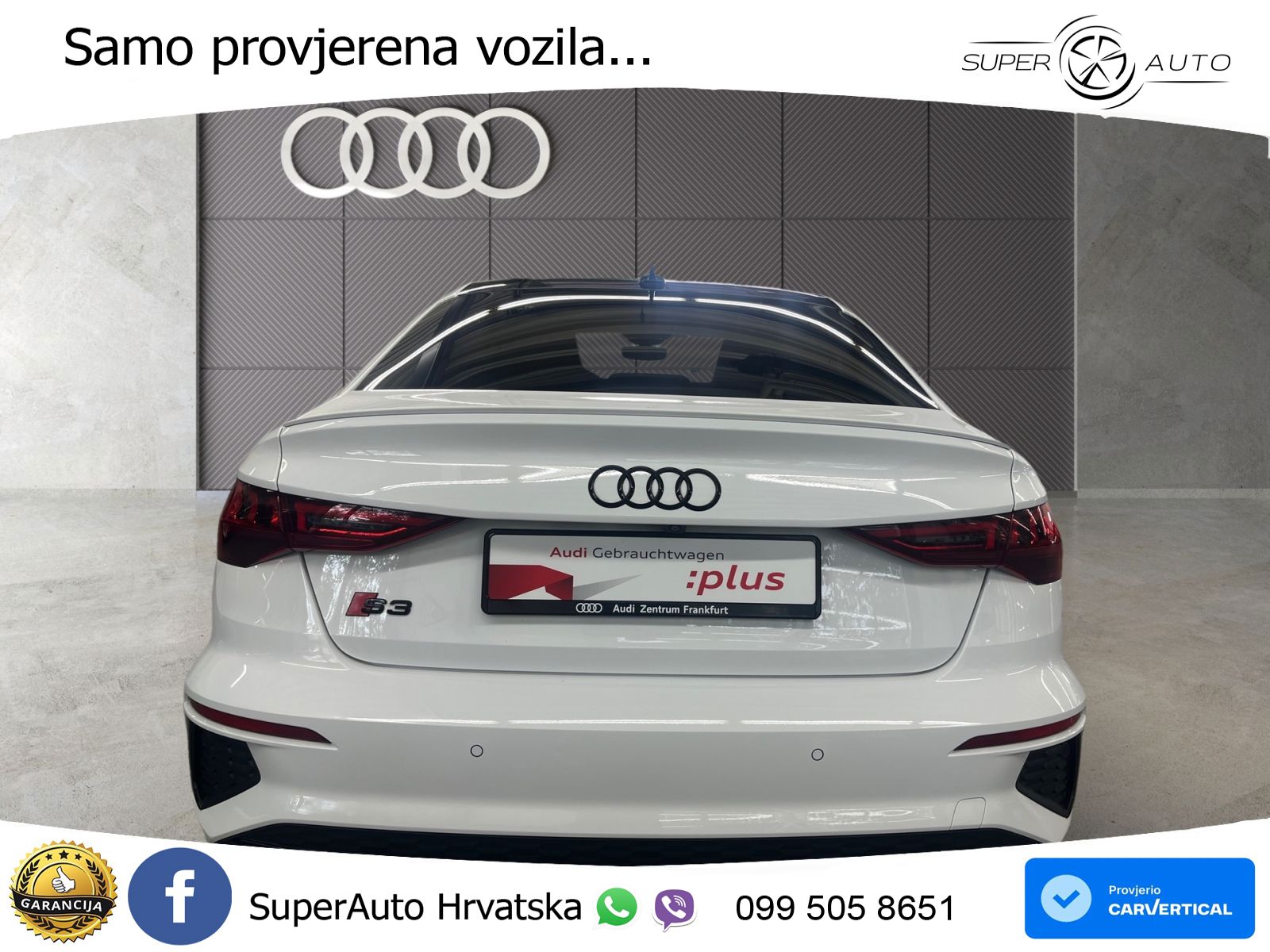 Audi S3 Limuzina 2.0 TFSI (310 KS) quattro S tronic MATRIX+GR SJED+KAM