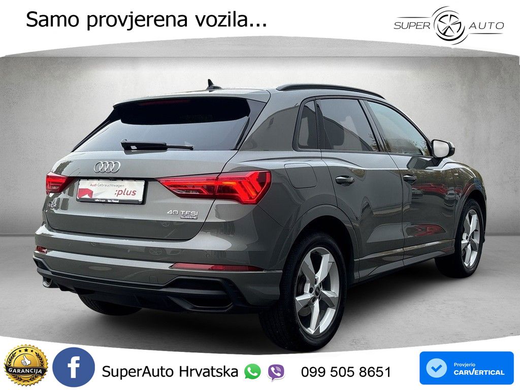 Audi Q3 40 TFSI (190 KS) quattro S tronic S line MATRIX+GR SJED+KAM