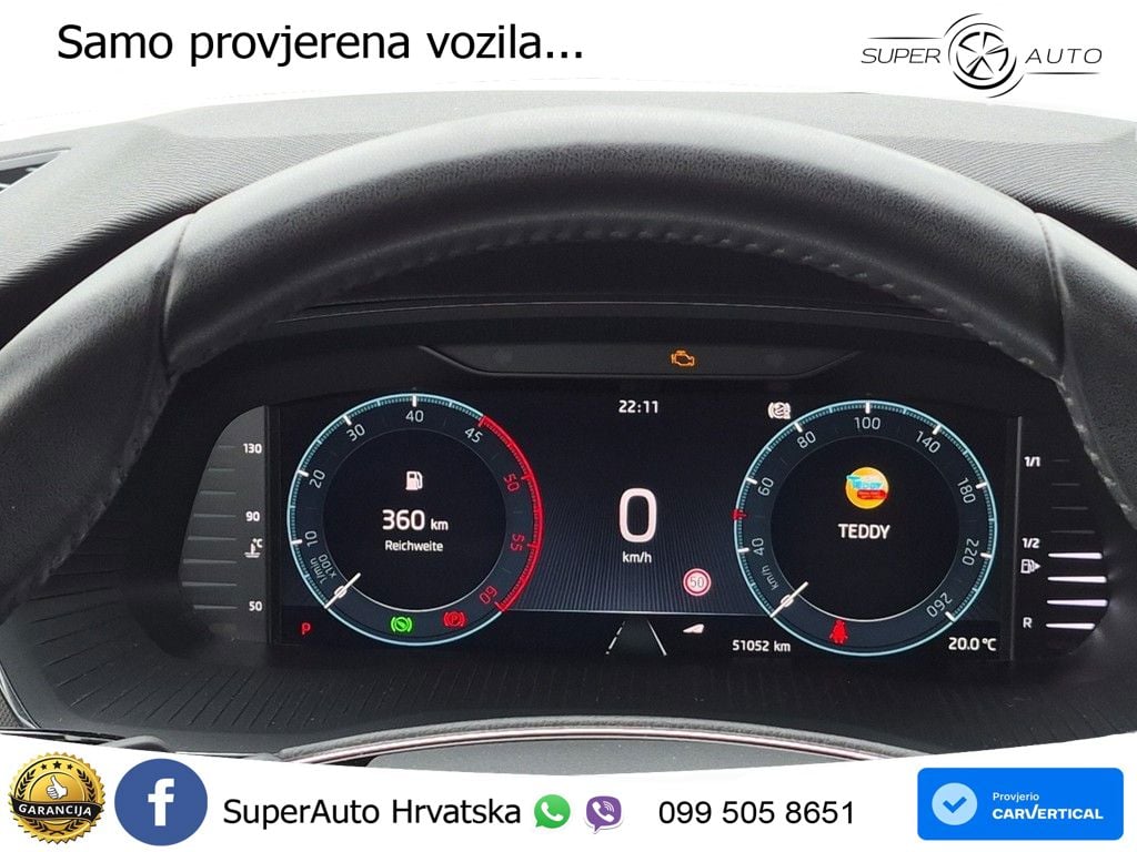 Škoda Octavia Combi 2.0 TDI (150 KS) DSG LED+GR SJED+ACC