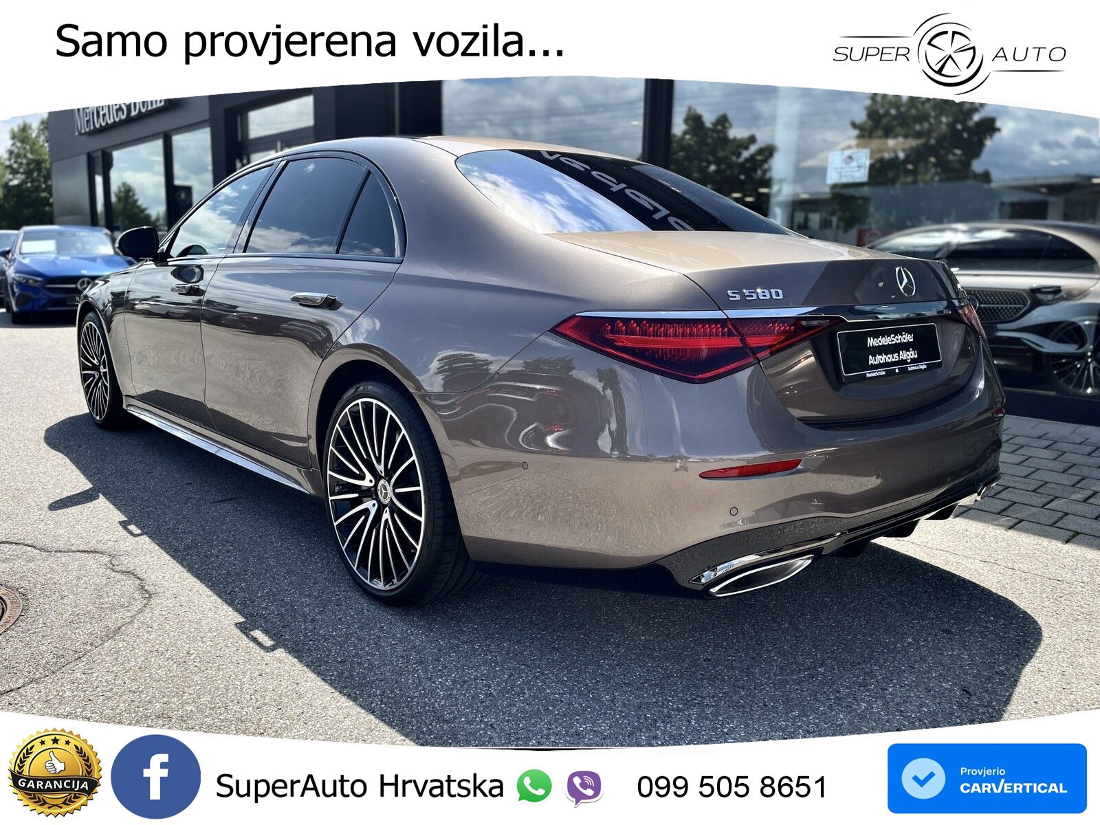 Mercedes S 580 V8 (503 KS) EQ Boost 4MATIC 9G-TRONIC AMG ACC+HEAD+4xGR SJED+360+PANO