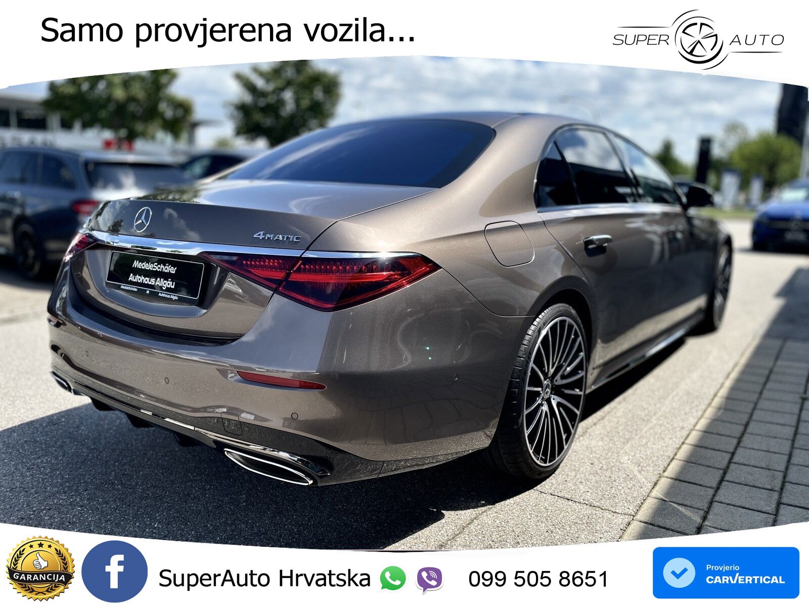 Mercedes S 580 V8 (503 KS) EQ Boost 4MATIC 9G-TRONIC AMG ACC+HEAD+4xGR SJED+360+PANO