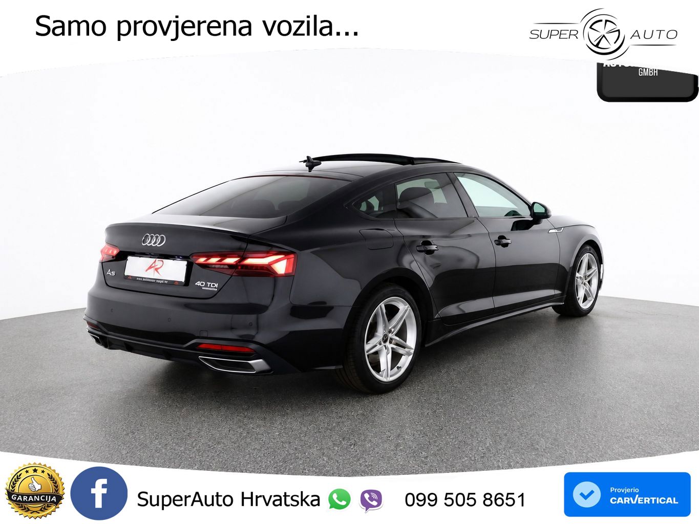 Audi A5 Sportback 40 TDI (204 KS) quattro S tronic S line MATRIX+GR SJED+KAM