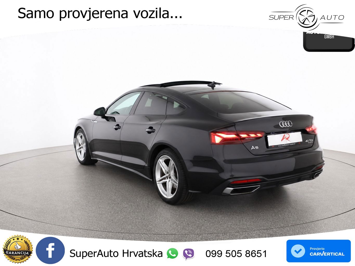 Audi A5 Sportback 40 TDI (204 KS) quattro S tronic S line MATRIX+GR SJED+KAM