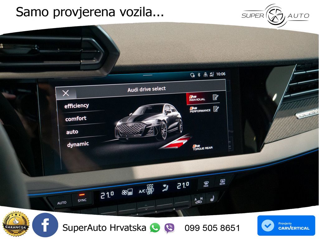Audi RS3 Sedan 2.5 TFSI (400 KS) quattro S tronic LED+GR SJED+ACC