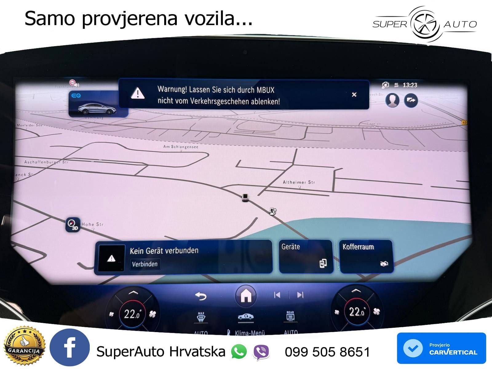 Mercedes EQE 500 100 kWh (449 KS) 4MATIC ZRAČNI+ACC+GR SJED+KAM+PANO