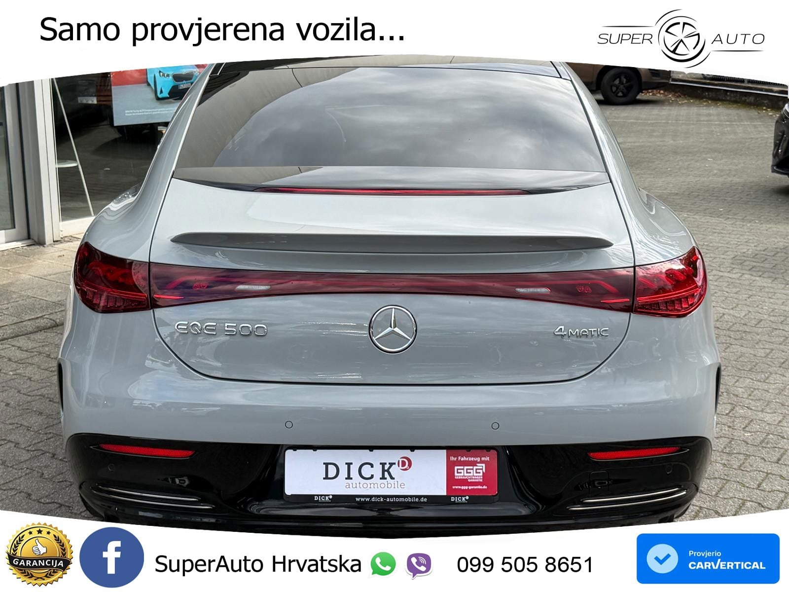 Mercedes EQE 500 100 kWh (449 KS) 4MATIC ZRAČNI+ACC+GR SJED+KAM+PANO