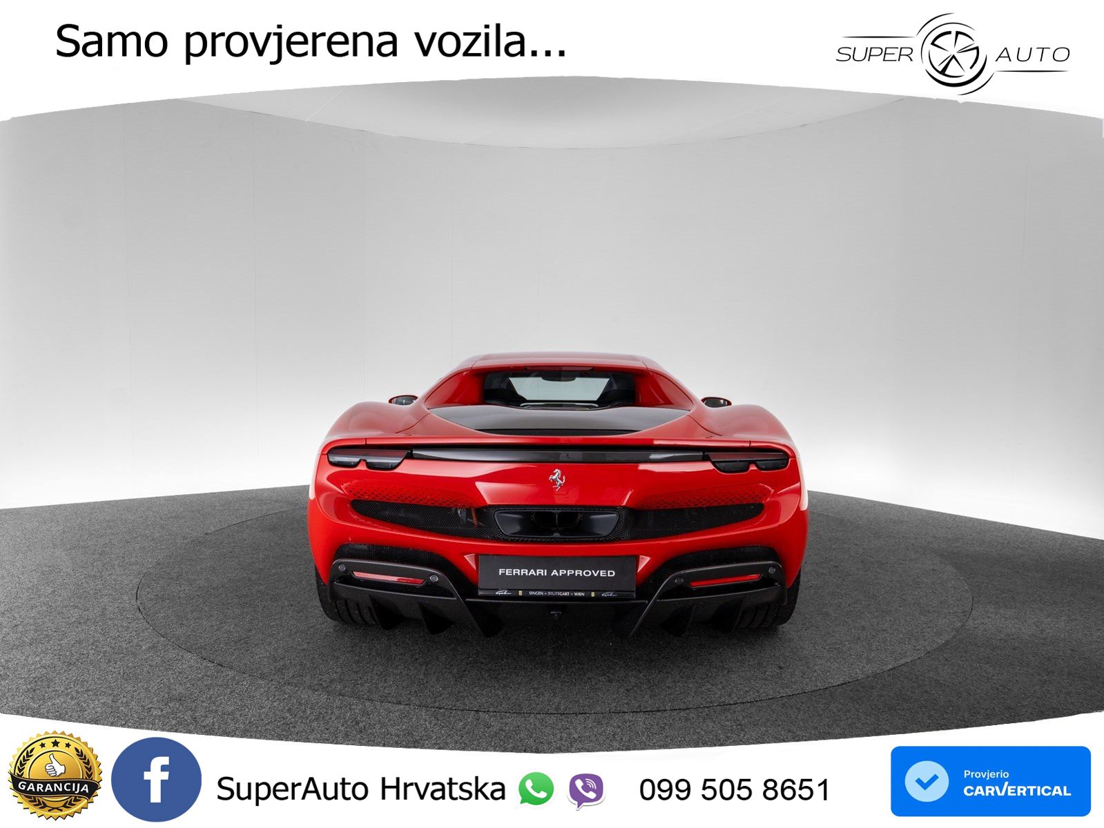 Ferrari 296 GTB 3.0 V6 (830 KS) F1 DCT LED+ACC
