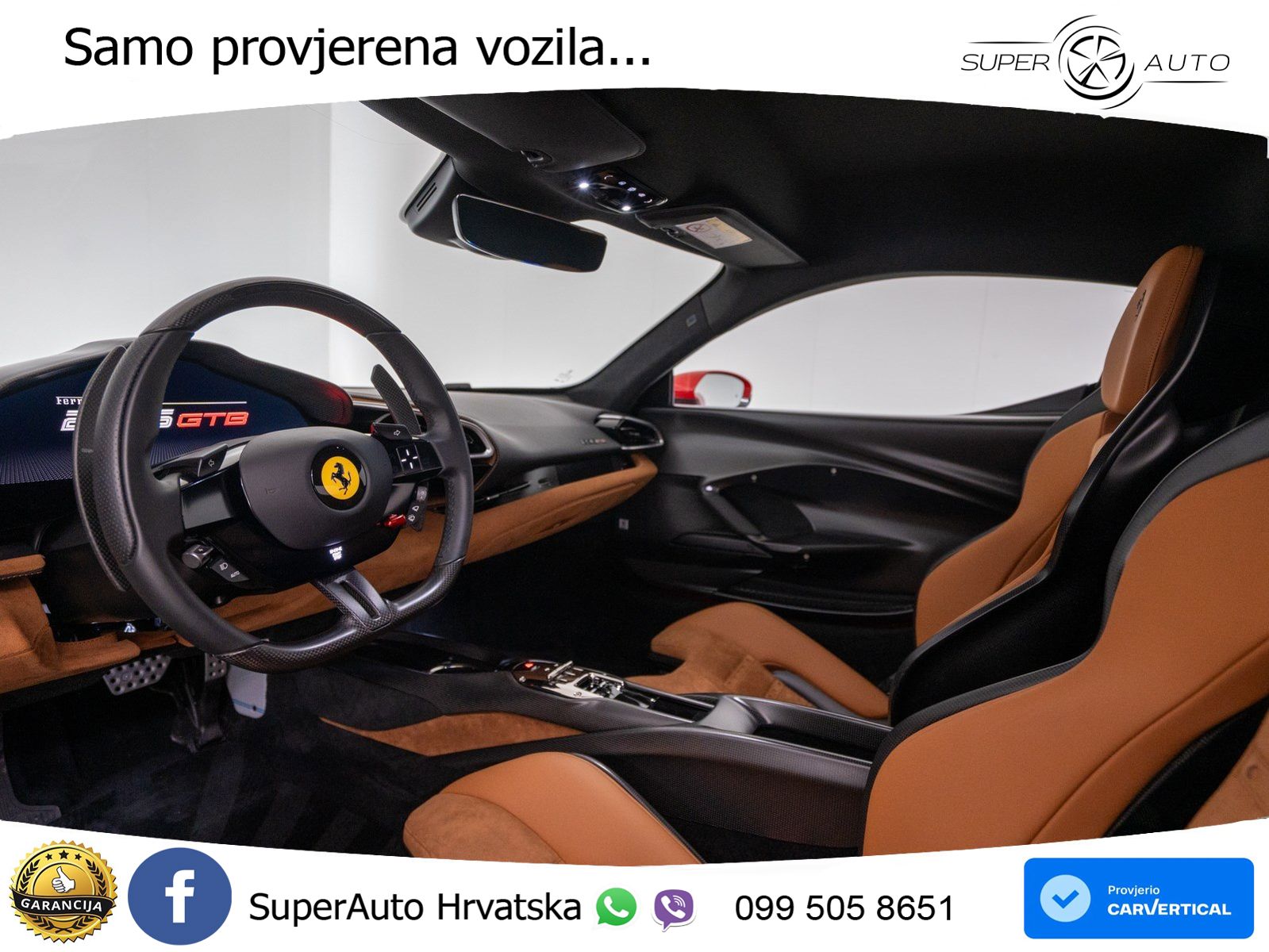 Ferrari 296 GTB 3.0 V6 (830 KS) F1 DCT LED+ACC