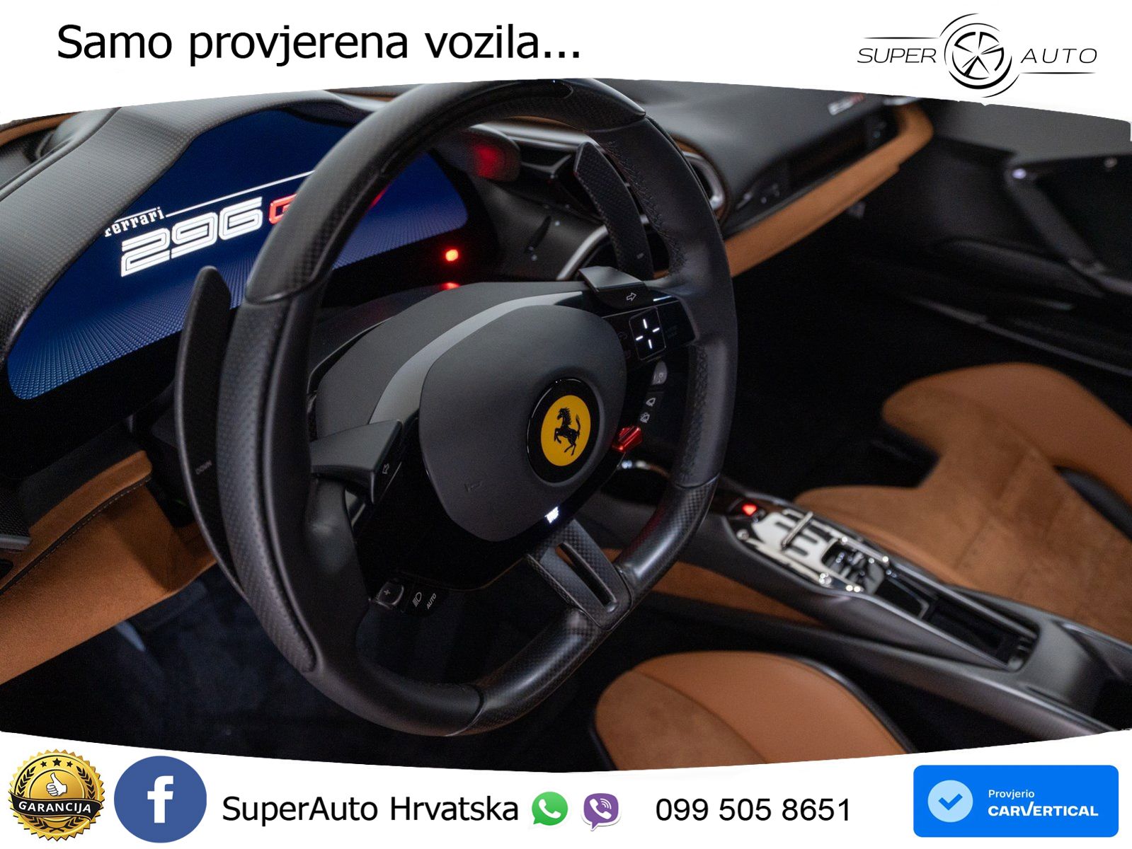Ferrari 296 GTB 3.0 V6 (830 KS) F1 DCT LED+ACC