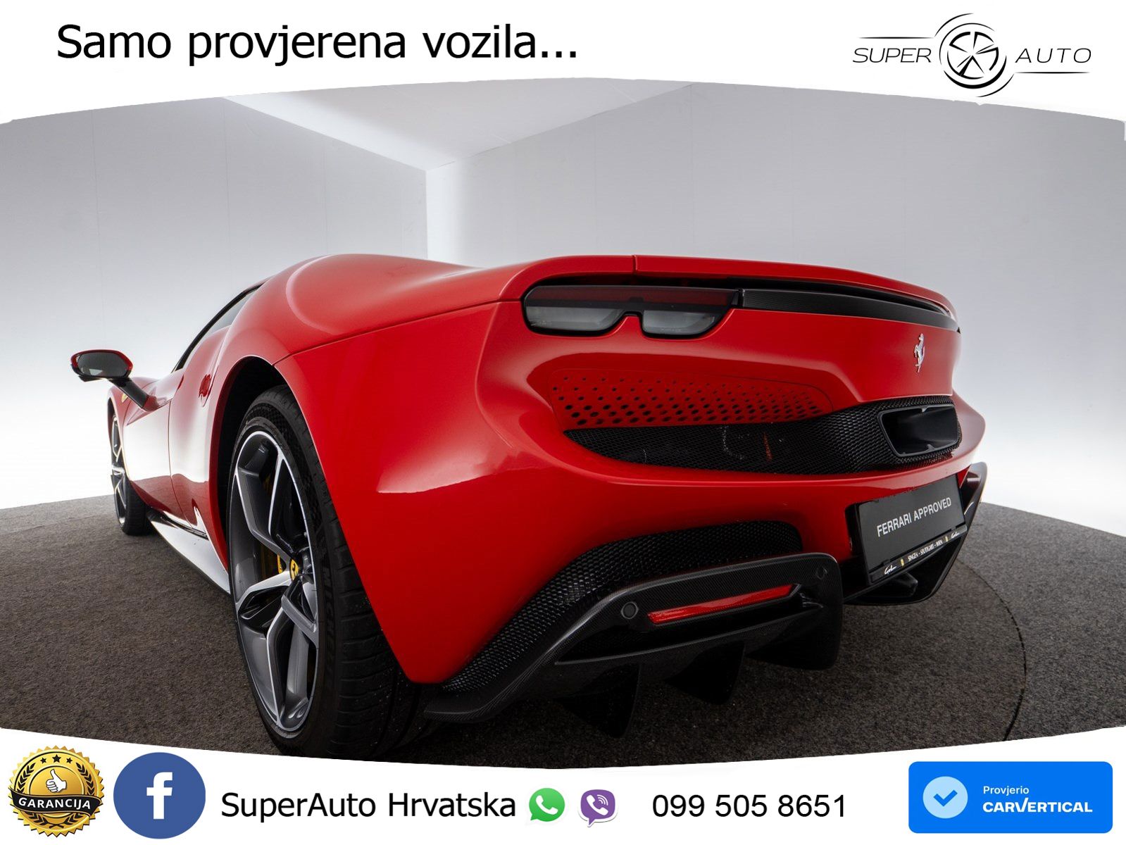 Ferrari 296 GTB 3.0 V6 (830 KS) F1 DCT LED+ACC