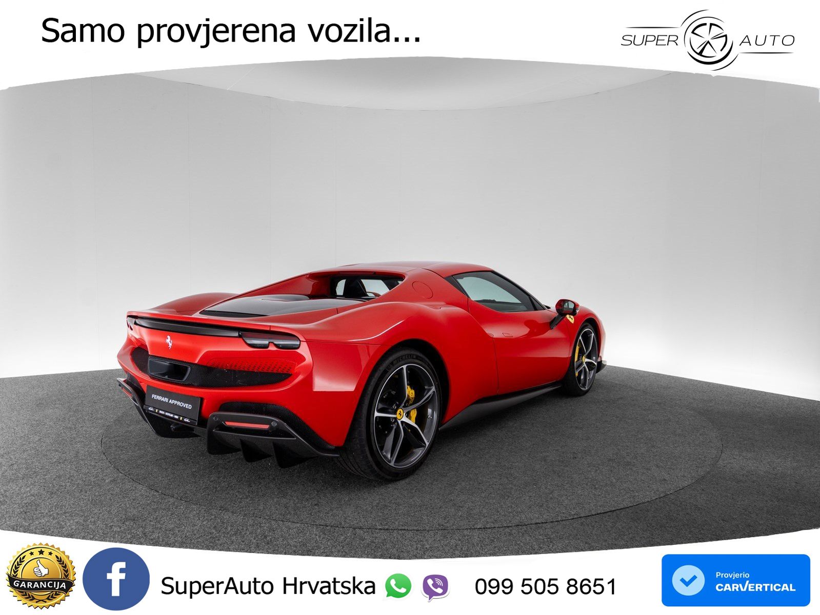 Ferrari 296 GTB 3.0 V6 (830 KS) F1 DCT LED+ACC