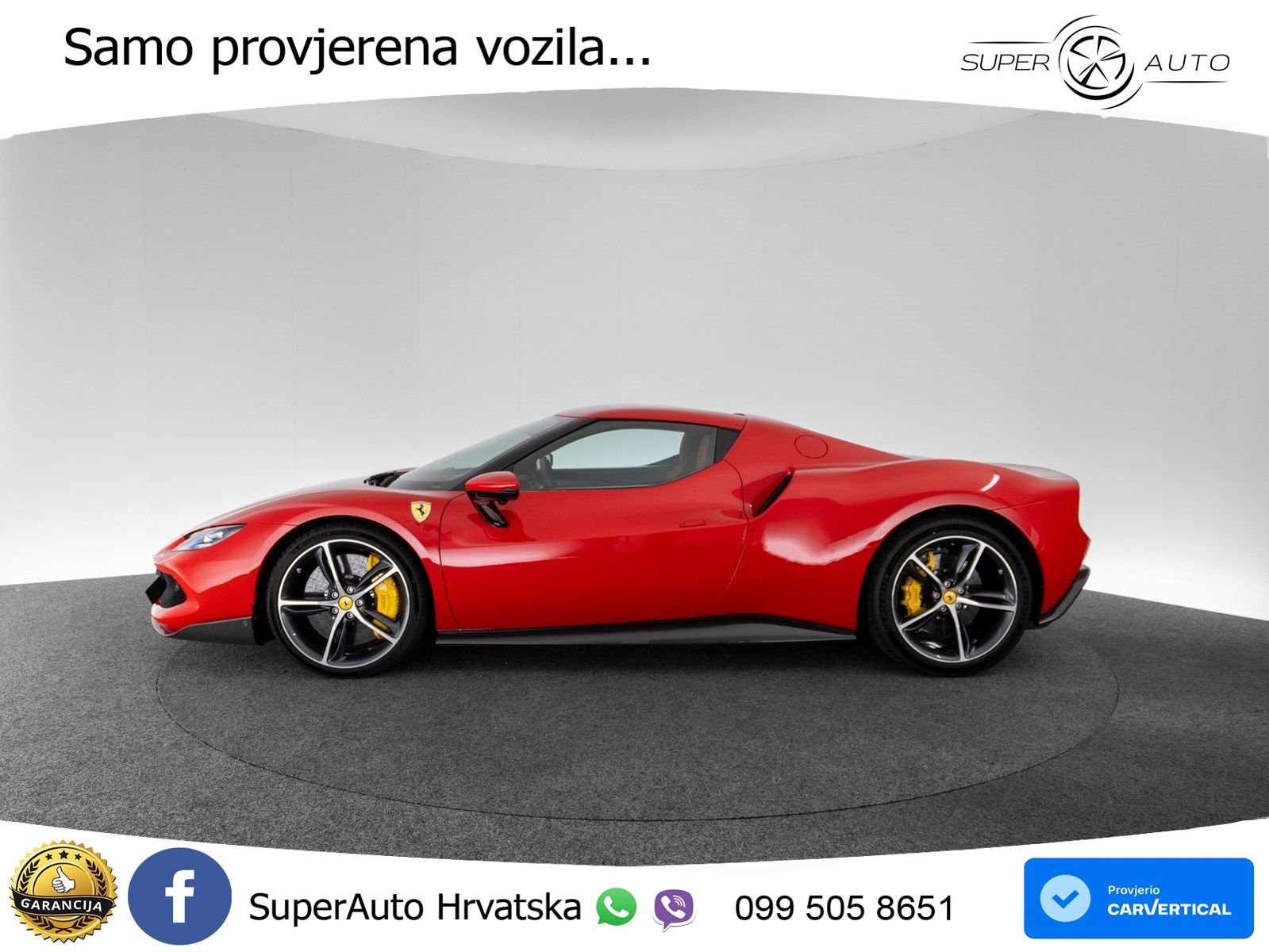 Ferrari 296 GTB 3.0 V6 (830 KS) F1 DCT LED+ACC