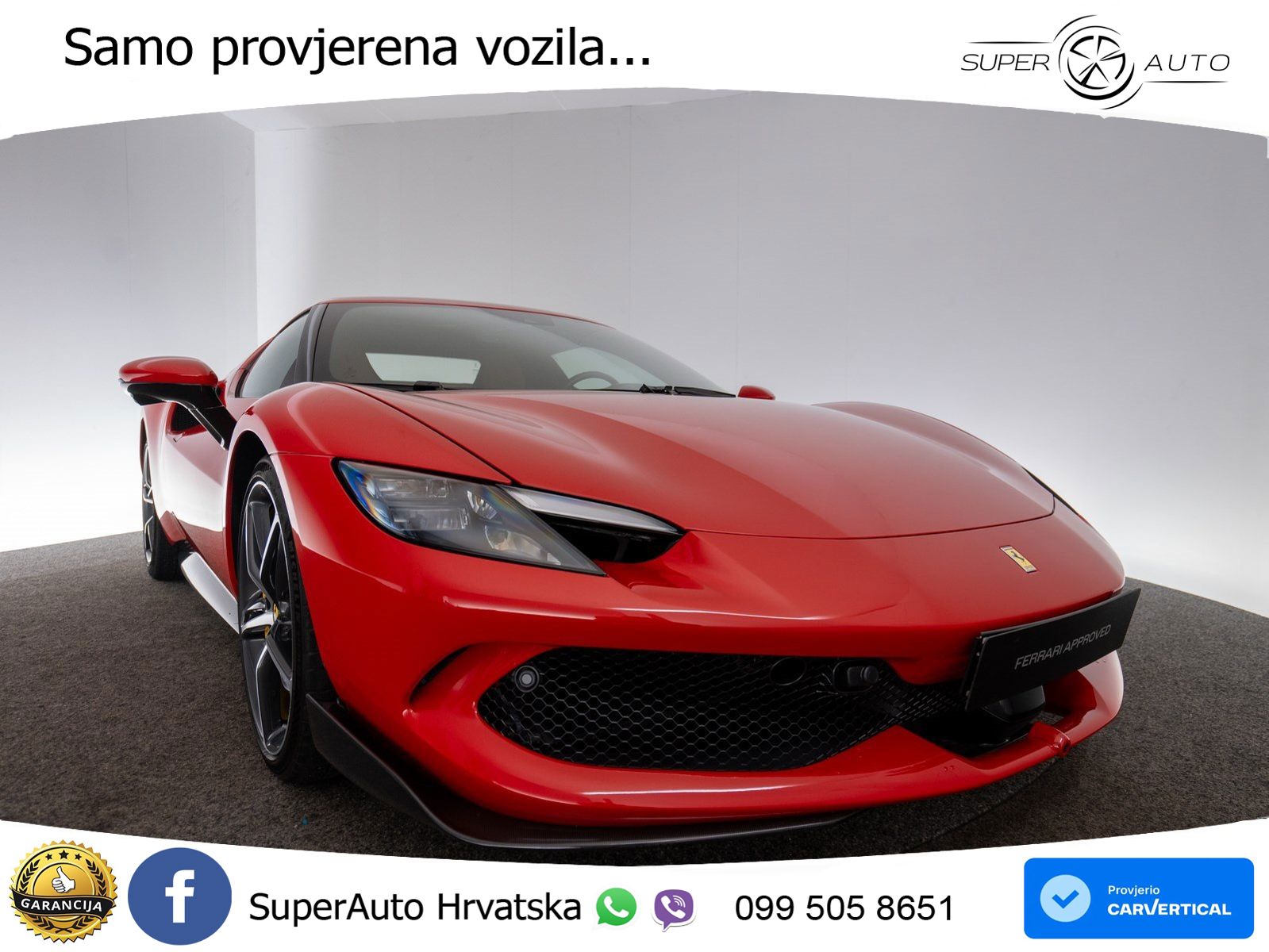 Ferrari 296 GTB 3.0 V6 (830 KS) F1 DCT LED+ACC
