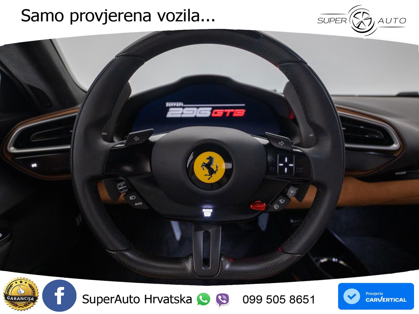 Ferrari 296 GTB 3.0 V6 (830 KS) F1 DCT LED+ACC
