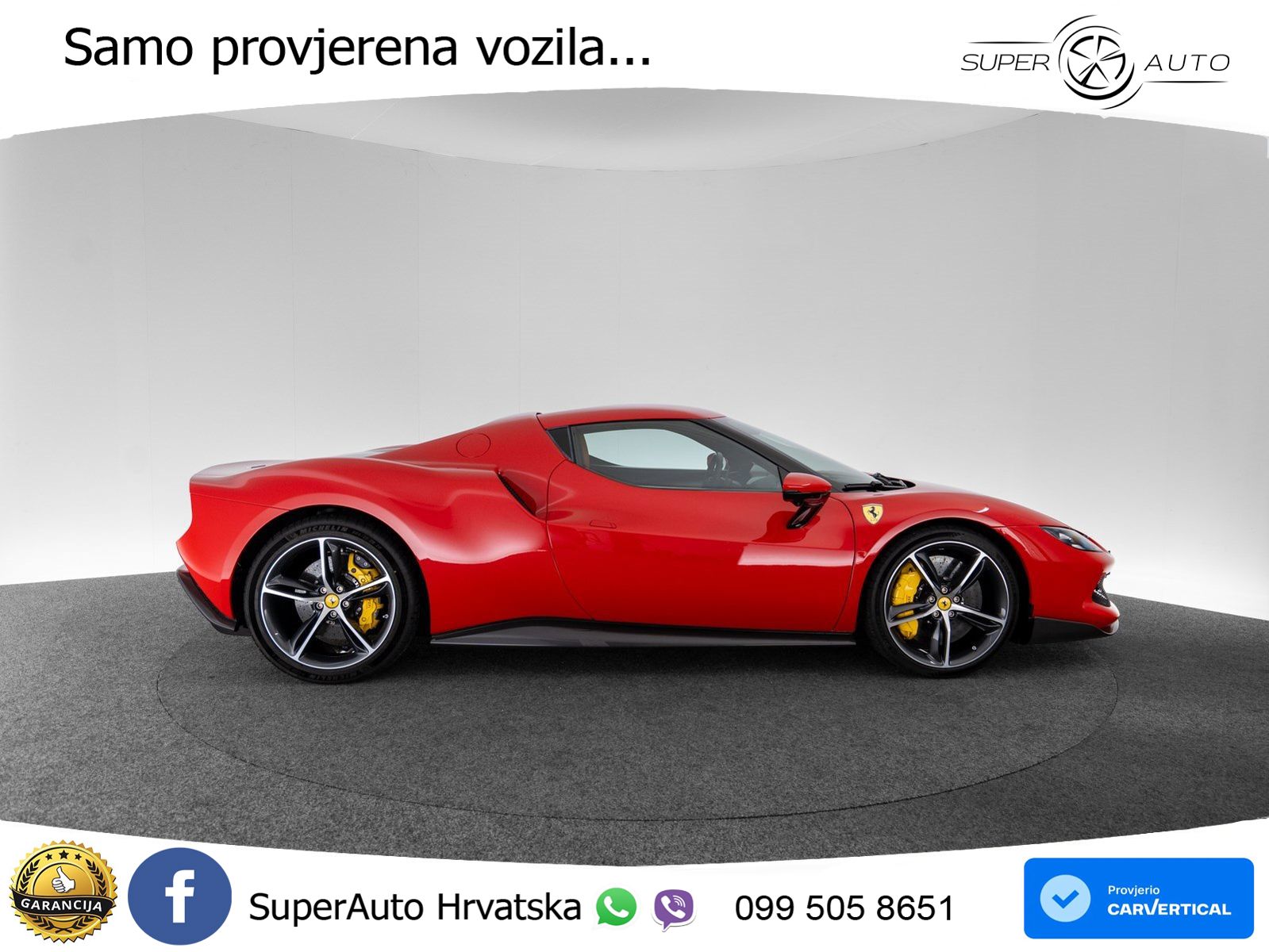 Ferrari 296 GTB 3.0 V6 (830 KS) F1 DCT LED+ACC