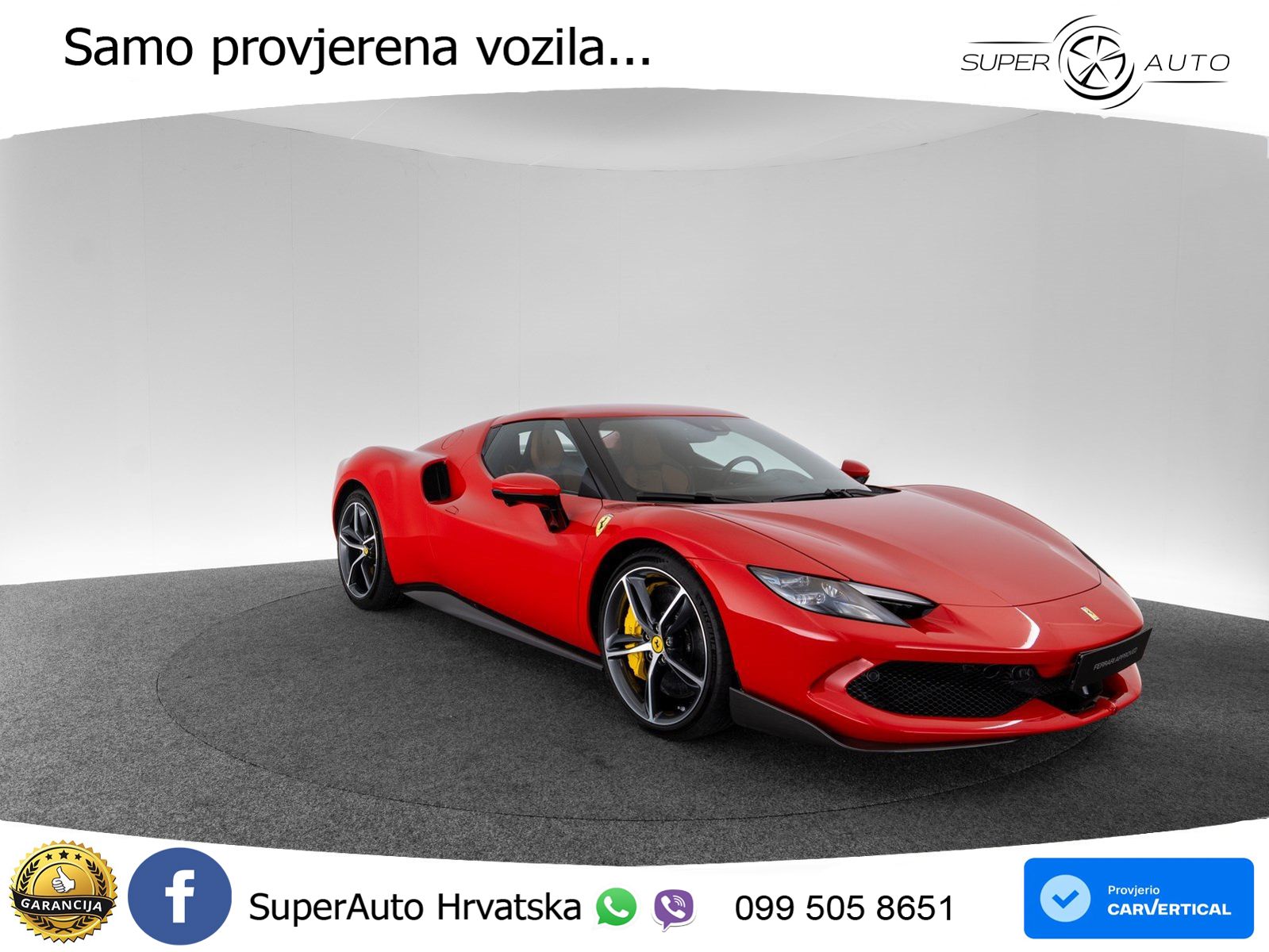 Ferrari 296 GTB 3.0 V6 (830 KS) F1 DCT LED+ACC