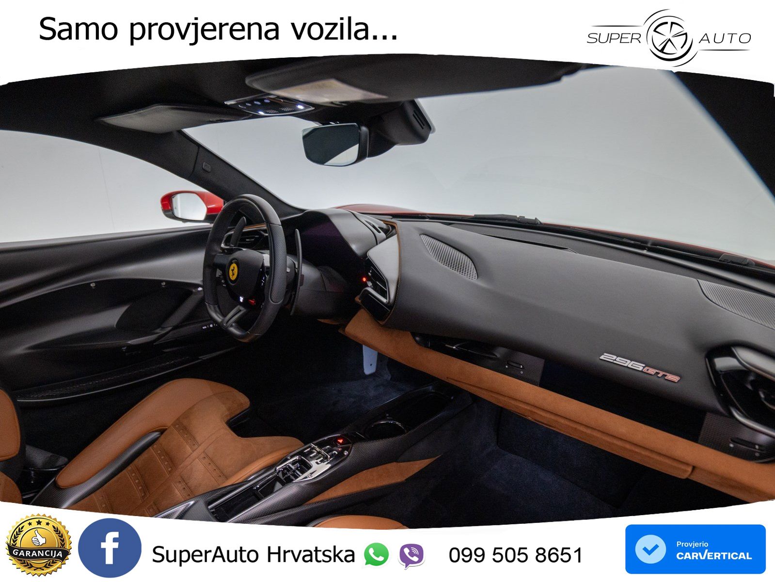 Ferrari 296 GTB 3.0 V6 (830 KS) F1 DCT LED+ACC