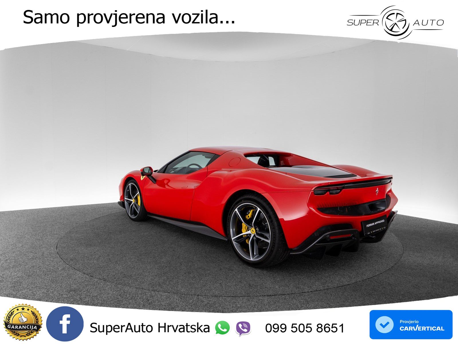 Ferrari 296 GTB 3.0 V6 (830 KS) F1 DCT LED+ACC