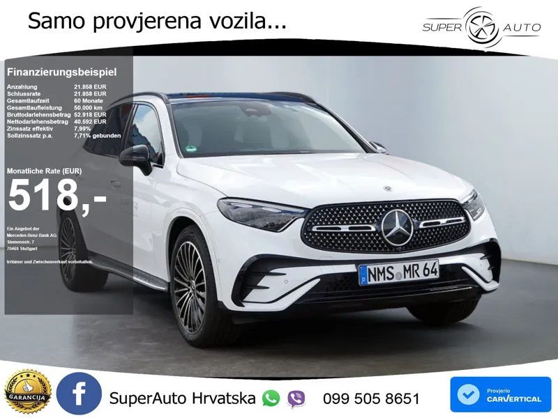 Mercedes GLC 200d (163 KS) 4MATIC 9G-TRONIC AMG ACC+GR SJED+360+PANO