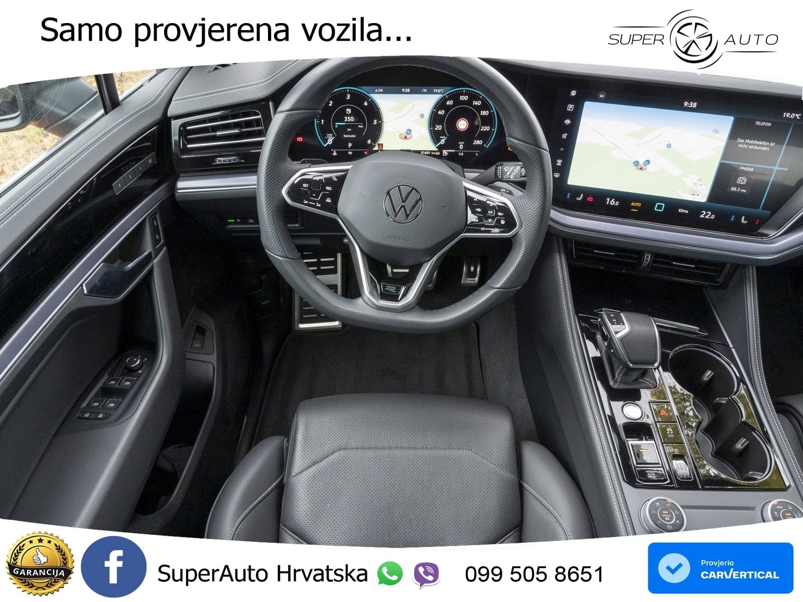 Volkswagen Touareg 3.0 V6 TDI (286 KS) 4MOTION Tiptronic R-Line ZRAČNI+ACC+GR SJED+KAM+PANO
