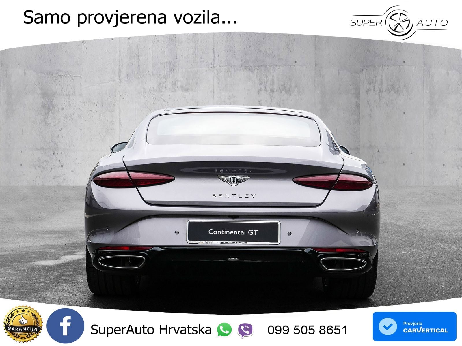 Bentley Continental GT IV 4.0 V8 TFSi (680 KS) AWD DCT ZRAČNI+ACC+GR SJED+KAM+PANO