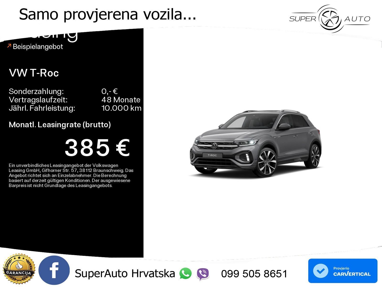 Volkswagen T-Roc 2.0 TDI (150 KS) DSG R-Line LED+GR SJED+ACC