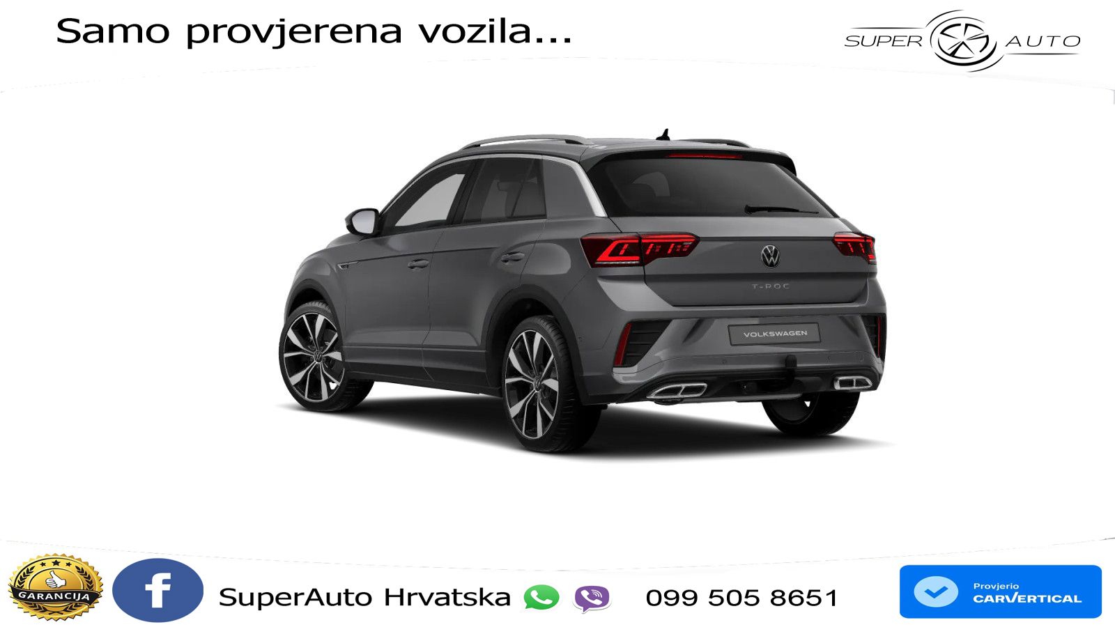 Volkswagen T-Roc 2.0 TDI (150 KS) DSG R-Line LED+GR SJED+ACC