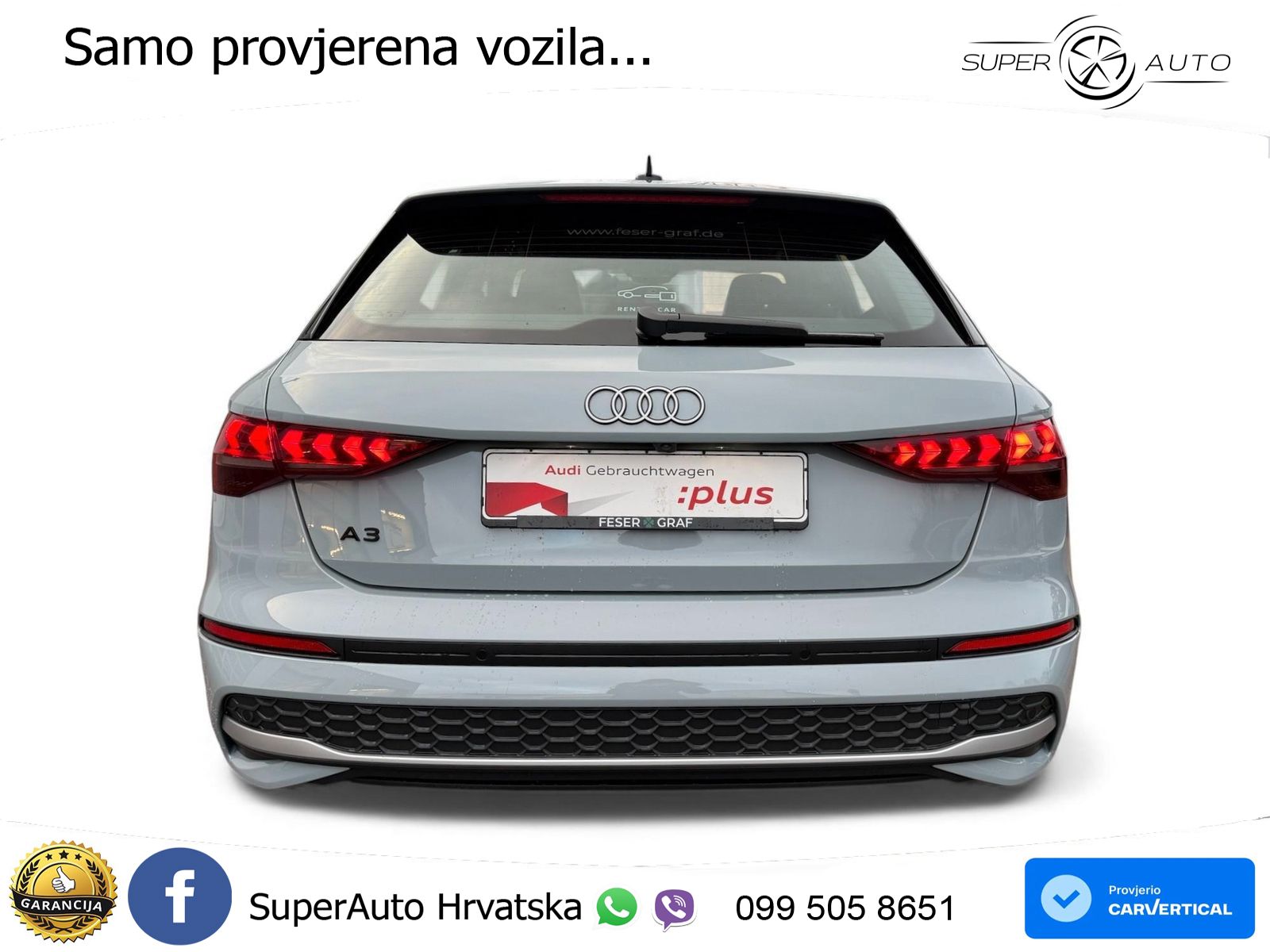 Audi A3 Sportback 40 TFSI (204 KS) quattro S tronic LED+GR SJED+ACC
