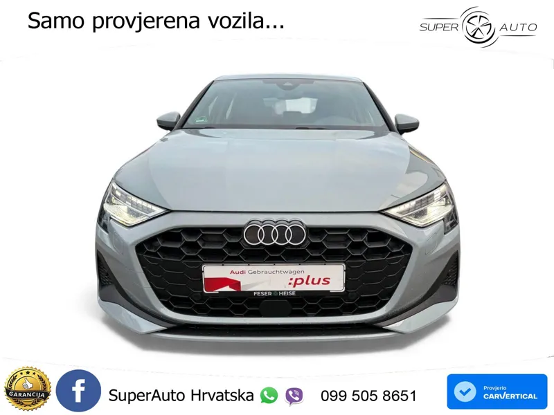 Audi A3 Sportback 40 TFSI (204 KS) quattro S tronic LED+GR SJED+ACC