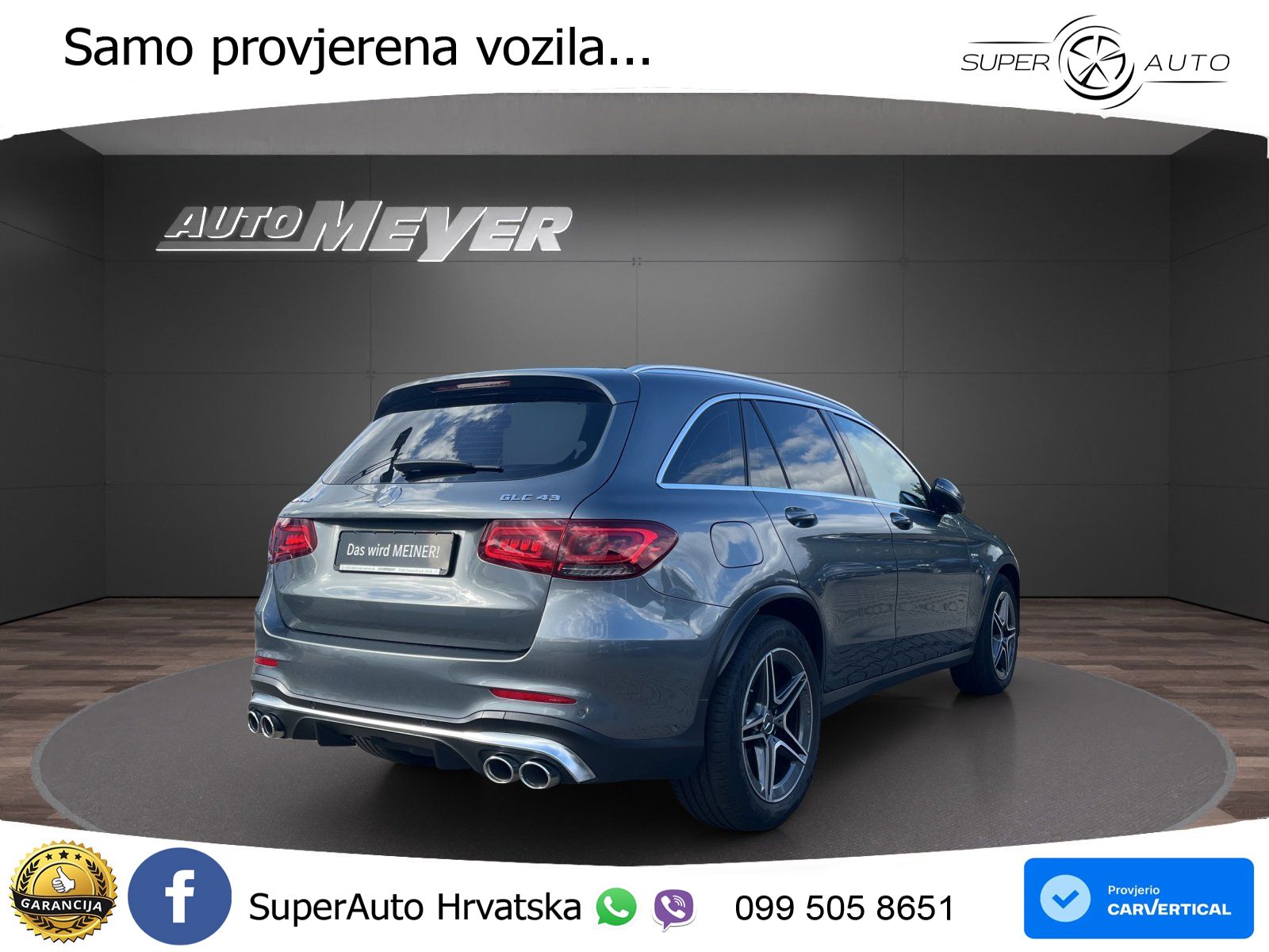 Mercedes AMG GLC 43 V6 (390 KS) 4MATIC TCT ZRAČNI+ACC+GR SJED+KAM