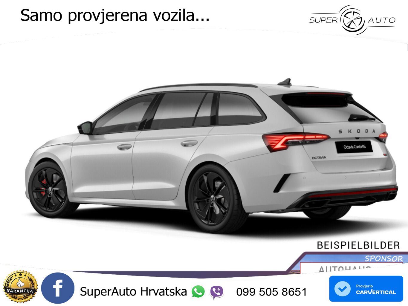 Škoda Octavia Combi RS 2.0 TSI (265 KS) DSG MATRIX+GR SJED+KAM