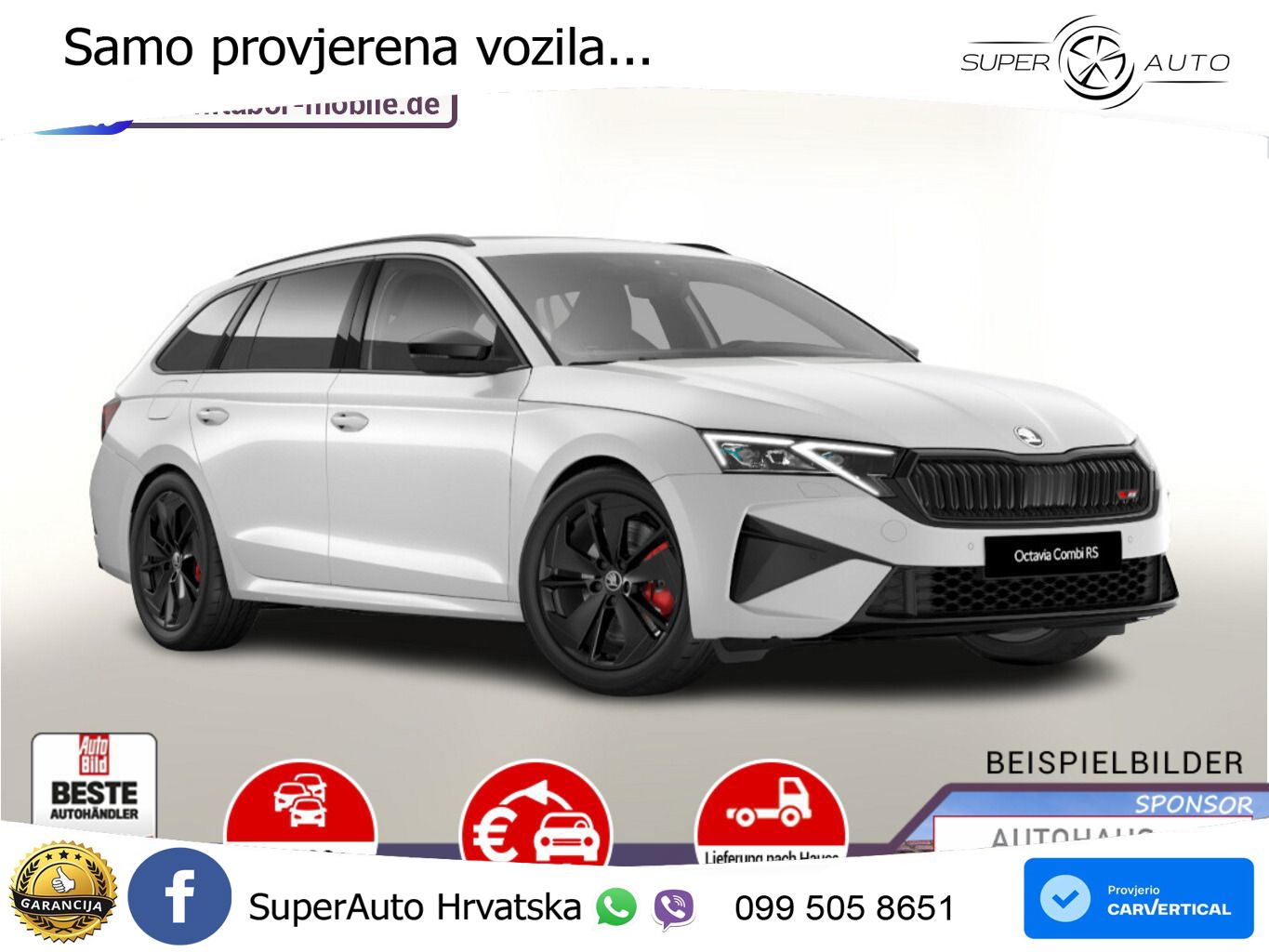 Škoda Octavia Combi RS 2.0 TSI (265 KS) DSG MATRIX+GR SJED+KAM