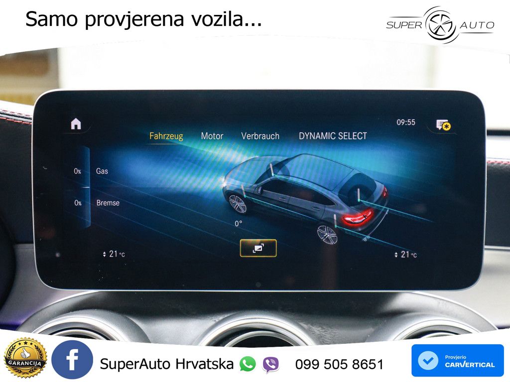 Mercedes GLC Coupe AMG 43 V6 (390 KS) 4MATIC TCT ZRAČNI+ACC+4xGR SJED+KAM