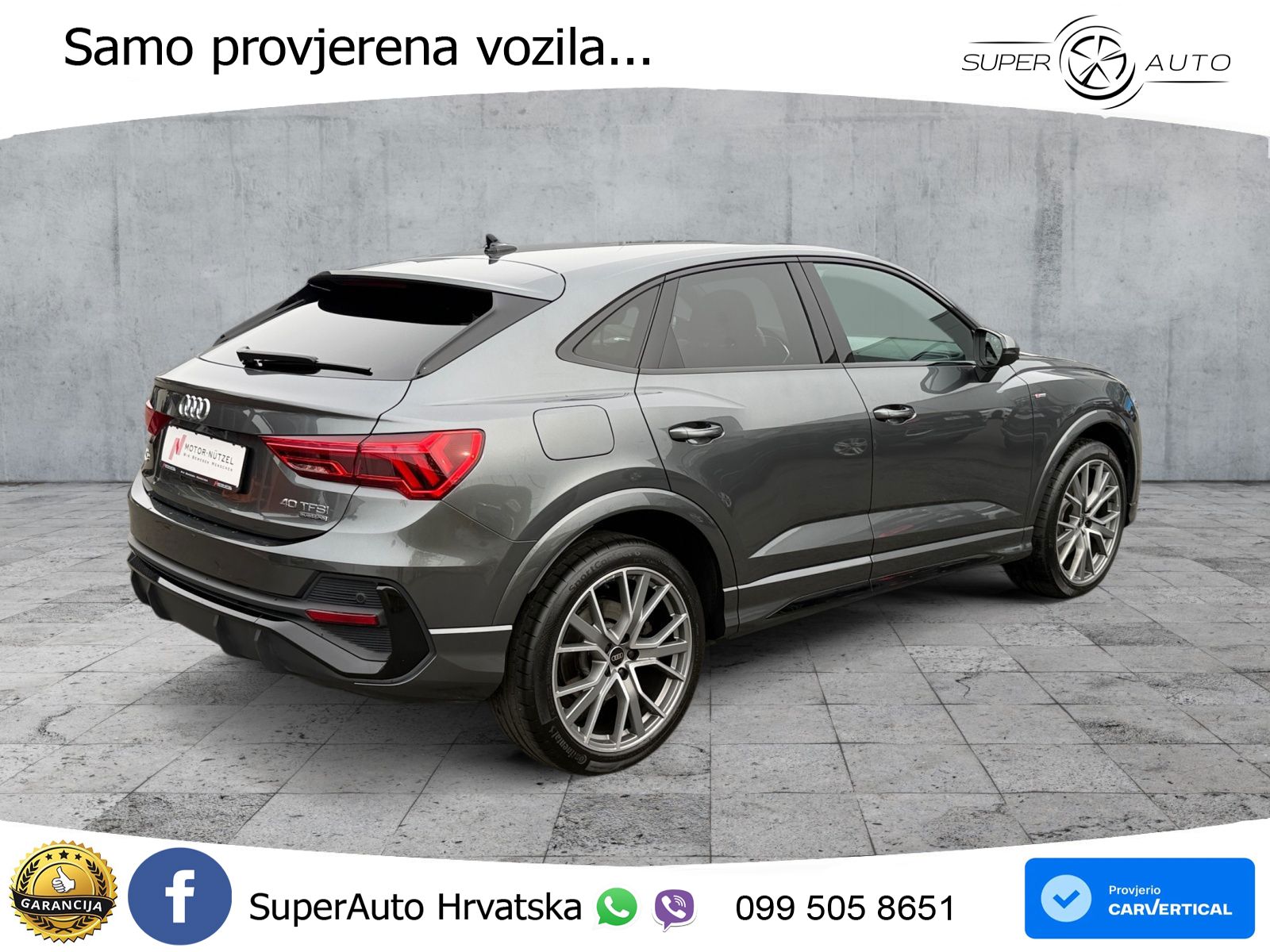 Audi Q3 Sportback 40 TFSI (190 KS) quattro S tronic S line LED+GR SJED+ACC