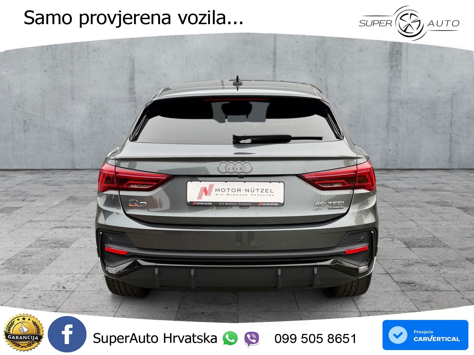 Audi Q3 Sportback 40 TFSI (190 KS) quattro S tronic S line LED+GR SJED+ACC