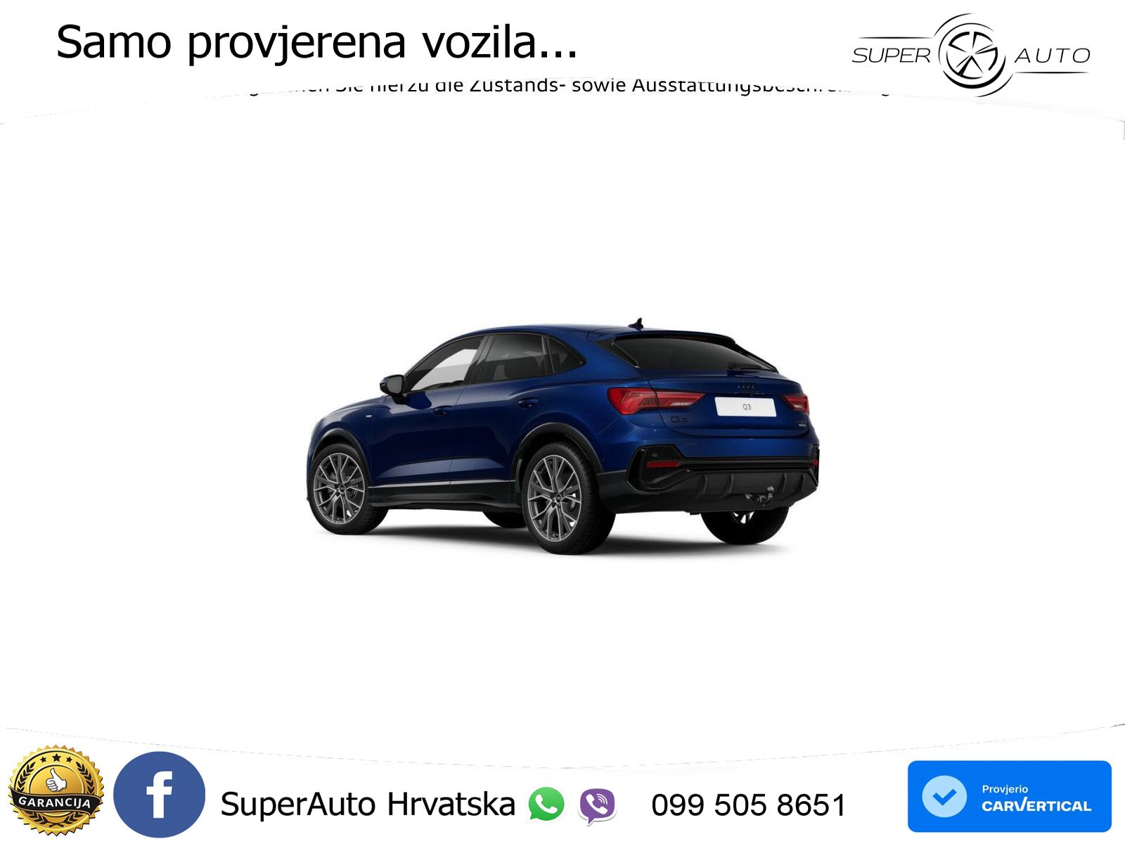Audi Q3 Sportback 40 TDI (200 KS) quattro S tronic S line MATRIX+GR SJED+KAM