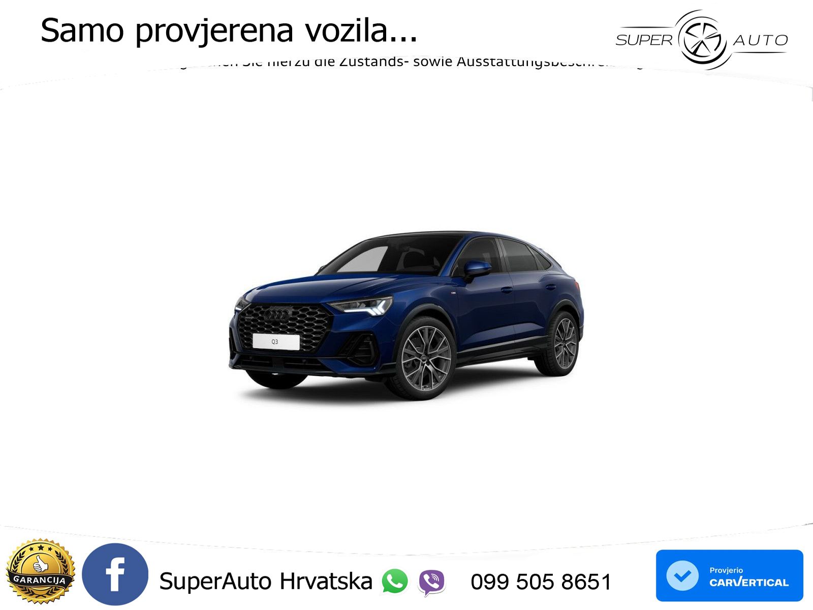 Audi Q3 Sportback 40 TDI (200 KS) quattro S tronic S line MATRIX+GR SJED+KAM