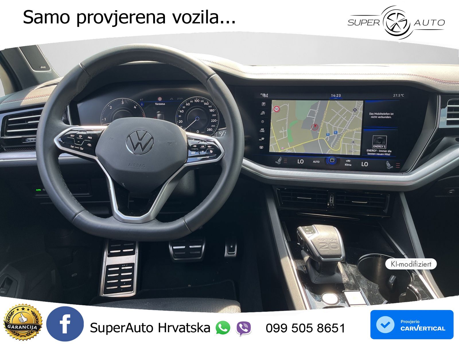 Volkswagen Touareg 3.0 V6 TDI (286 KS) 4MOTION Tiptronic R-Line ZRAČNI+ACC+4xGR SJED+KAM