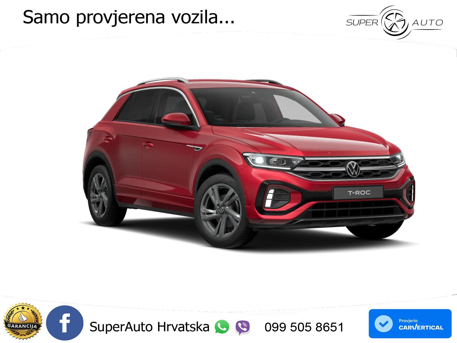 Volkswagen T-Roc 1.5 TSI (150 KS) DSG R-Line LED+GR SJED+ACC