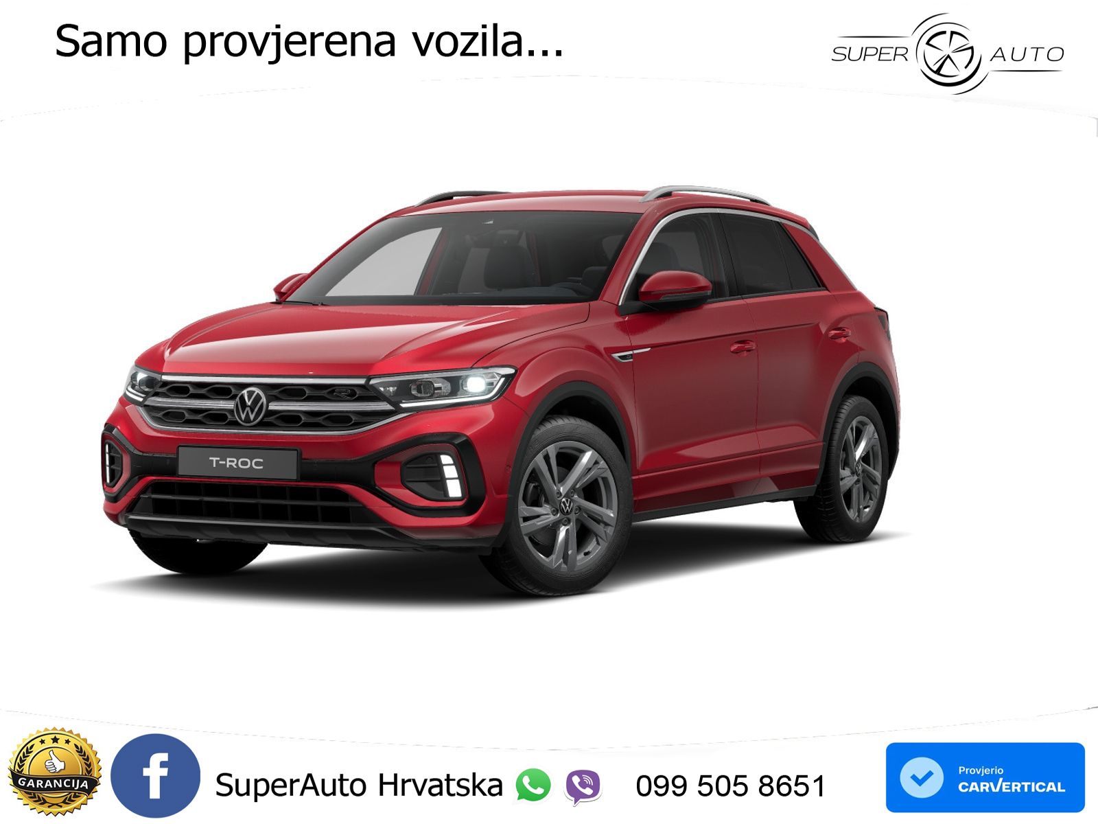 Volkswagen T-Roc 1.5 TSI (150 KS) DSG R-Line LED+GR SJED+ACC