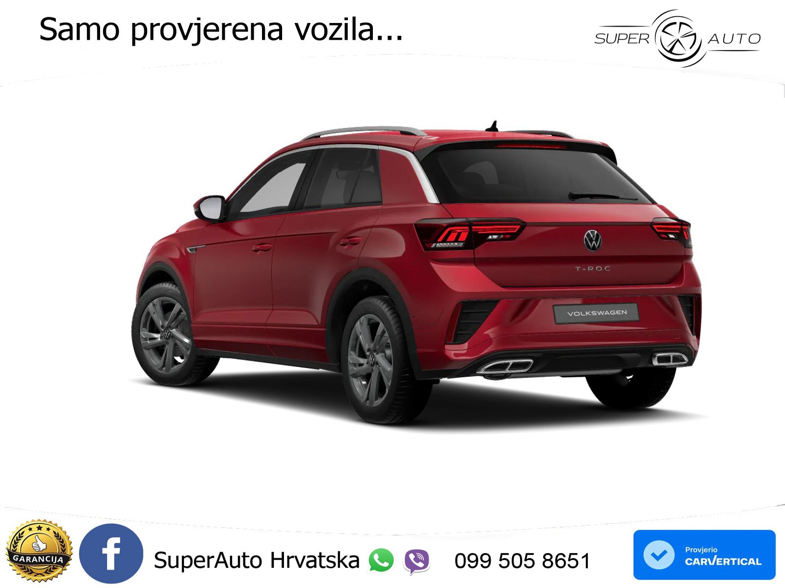 Volkswagen T-Roc 1.5 TSI (150 KS) DSG R-Line LED+GR SJED+ACC