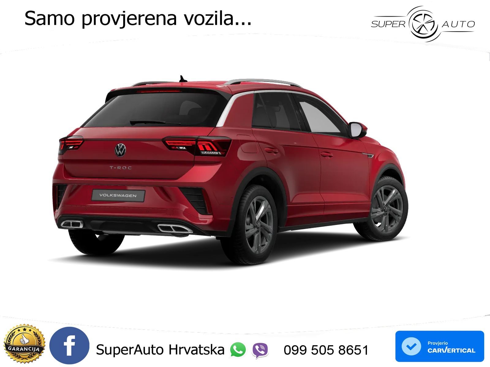 Volkswagen T-Roc 1.5 TSI (150 KS) DSG R-Line LED+GR SJED+ACC