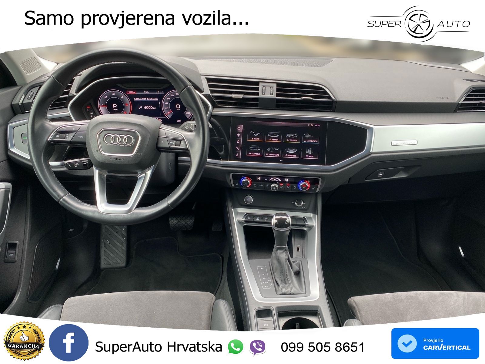 Audi Q3 40 TDI (190 KS) quattro S tronic advanced LED+GR SJED+ACC